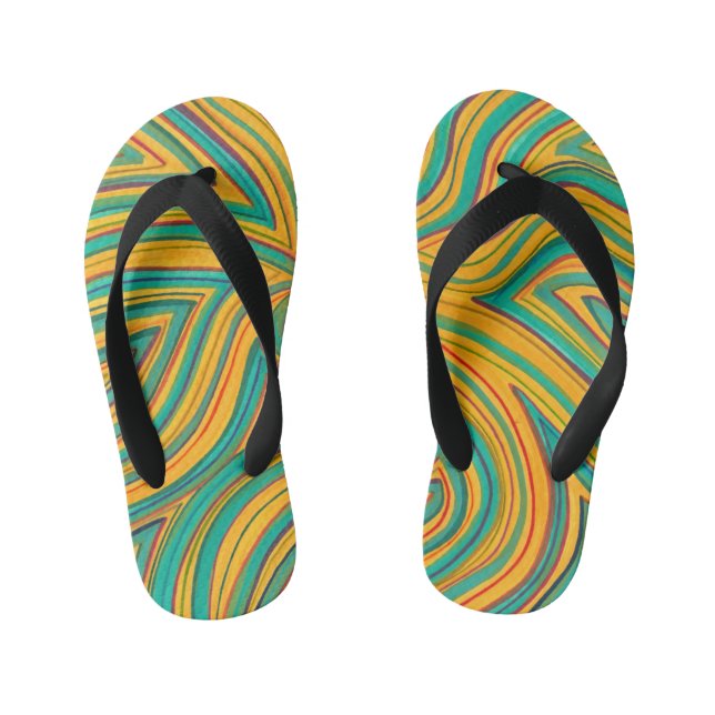 Farbige Flip Flops Kinderbadesandalen (Fußbett)