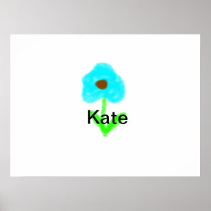 Farbige florale Aquarellfarben hinzufügen Namenste Poster