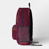 Farbige florale Druckauflage Bedruckter Rucksack (Rechts)