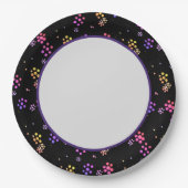 Farbige, florale Druckplatte Pappteller (Vorderseite)