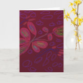 Farbige Florale Grußkarte Karte (Gelbe Blume)