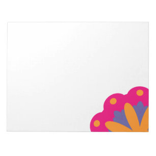 farbige florale Kreisformen Notizblock