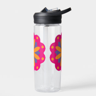 farbige florale Kreisformen Trinkflasche