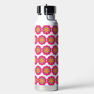 farbige florale Kreisformen Trinkflasche
