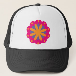 farbige florale Kreisformen Truckerkappe