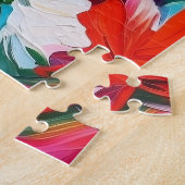 Farbige florale, kühne Blumenpuzzle Puzzle (Seite)