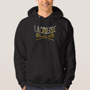 Farbige Florale Lacrosse Gekreuzte Lax-Schläger La Hoodie