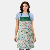 Farbige Florale Personalisierte  Schürze (Getragen)