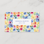 Farbige florale Visitenkarte (Vorderseite)