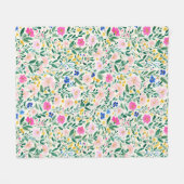 Farbige Florale Wildblume Fleecedecke (Vorderseite (Horizontal))