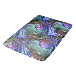 Farbige Fluktuation virtueller Bilder über Schlach Badematte