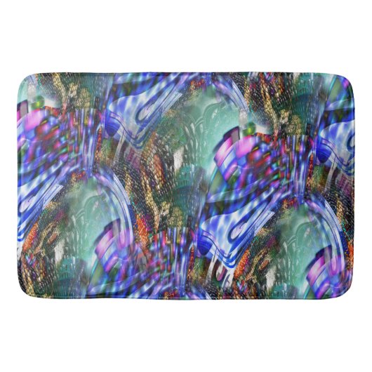 Farbige Fluktuation virtueller Bilder über Schlach Badematte (Vorderseite)