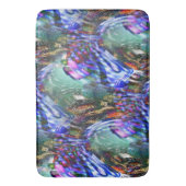 Farbige Fluktuation virtueller Bilder über Schlach Badematte (Vorderseite Vertikal)