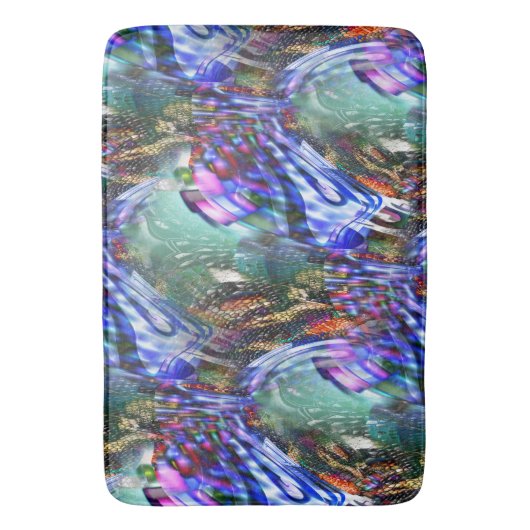 Farbige Fluktuation virtueller Bilder über Schlach Badematte (Vorderseite Vertikal)