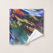 Farbige Fluktuation virtueller Bilder über Schlach Badhandtuch Set (Waschlappen)