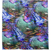 Farbige Fluktuation virtueller Bilder über Schlach Duschvorhang (Vorderseite)