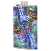 Farbige Fluktuation virtueller Bilder über Schlach Flachmann (Links)