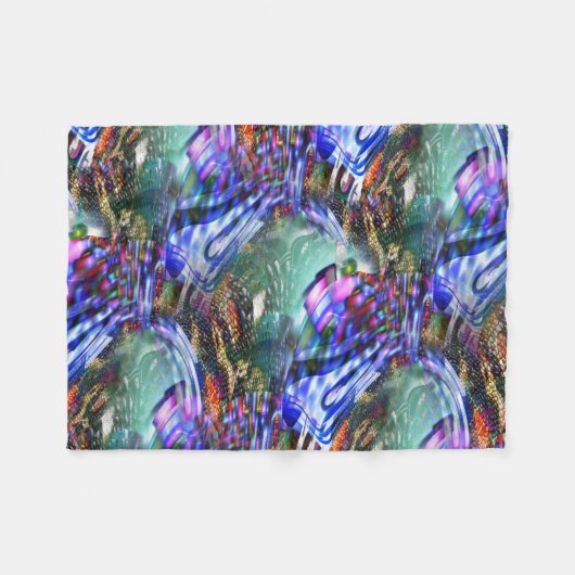 Farbige Fluktuation virtueller Bilder über Schlach Fleecedecke (Vorderseite (Horizontal))