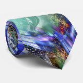 Farbige Fluktuation virtueller Bilder über Schlach Krawatte (Gerollt)