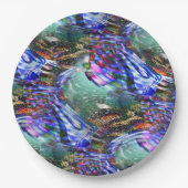 Farbige Fluktuation virtueller Bilder über Schlach Pappteller (Vorderseite)