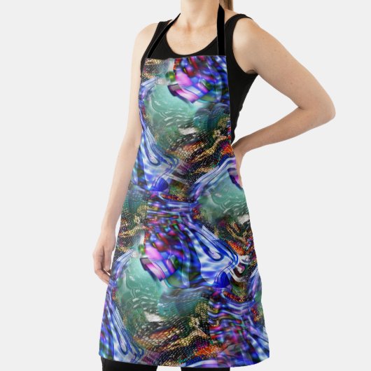 Farbige Fluktuation virtueller Bilder über Schlach Schürze (InSitu)