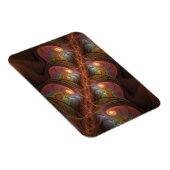 Farbige fluoreszierende abstrakte moderne braune F Magnet (Rechte Seite)