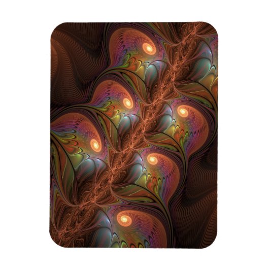 Farbige fluoreszierende abstrakte moderne braune F Magnet (Vertikal)