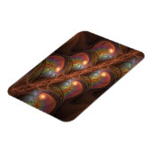 Farbige fluoreszierende abstrakte moderne braune F Magnet (Linke Seite)