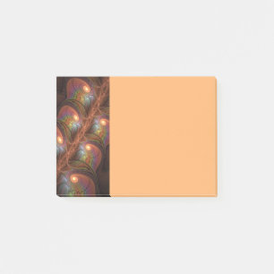 Farbige fluoreszierende abstrakte trippy braune Fr Post-it Klebezettel