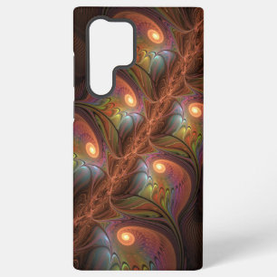 Farbige fluoreszierende abstrakte trippy braune Fr Samsung Galaxy Hülle