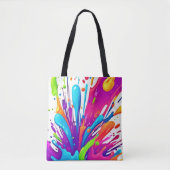 Farbige Flüssige Farbspritzer Tasche (Vorderseite)