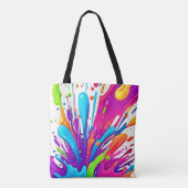 Farbige Flüssige Farbspritzer Tasche (Rückseite)