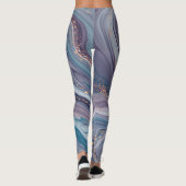 Farbige flüssige Marmorlösung Leggings (Rückseite)