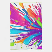 Farbige flüssige Paint Splashes Geschirrtuch (Vertikal)