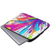 Farbige flüssige Paint Splashes Laptopschutzhülle (Vorne Knopf)