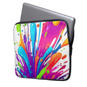 Farbige flüssige Paint Splashes Laptopschutzhülle (Vorderseite Links)