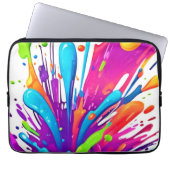 Farbige flüssige Paint Splashes Laptopschutzhülle (Vorderseite)