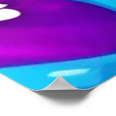 Farbige flüssige Paint Splashes Poster (Ecke)