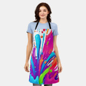 Farbige flüssige Paint Splashes Schürze (Getragen)