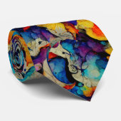 Farbige flüssige Tinte Krawatte (Gerollt)