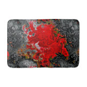 Farbige flüssige Wirbel Rot und Grau Abstrakt Badematte (Vorderseite)