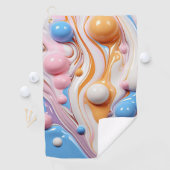 Farbige Flüssigkeit mit Blasen Golfhandtuch (Insitu)