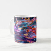 Farbige Flüssigkeiten spritzen Kaffeetasse (Vorderseite Links)