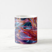 Farbige Flüssigkeiten spritzen Kaffeetasse (Mittel)