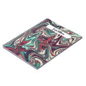 Farbige Flüssigkeits- und Flüssigkeits-Spiralplatt Notizblock (Linke Seite)