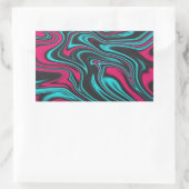 Farbige Flüssigkeits- und Rechteck-Aufkleber Rechteckiger Aufkleber (Tasche)