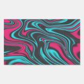 Farbige Flüssigkeits- und Rechteck-Aufkleber Rechteckiger Aufkleber (Vorderseite)