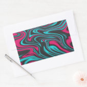 Farbige Flüssigkeits- und Rechteck-Aufkleber Rechteckiger Aufkleber (Umschlag)