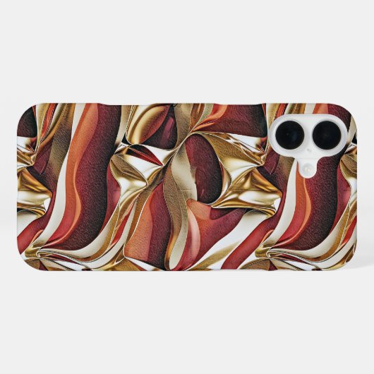 Farbige Flüssigkeitswellen geometrisches abstrakte iPhone Hülle (Rückseite (Horizontal))