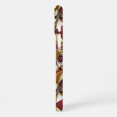 Farbige Flüssigkeitswellen geometrisches abstrakte iPhone Hülle (Linke Seite)